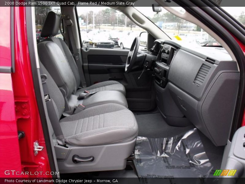 Flame Red / Medium Slate Gray 2008 Dodge Ram 1500 SXT Quad Cab