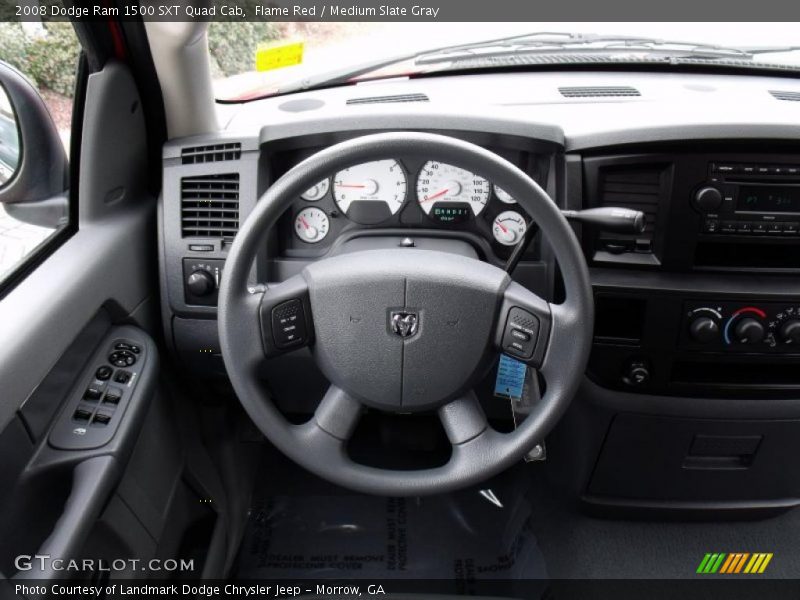 Flame Red / Medium Slate Gray 2008 Dodge Ram 1500 SXT Quad Cab