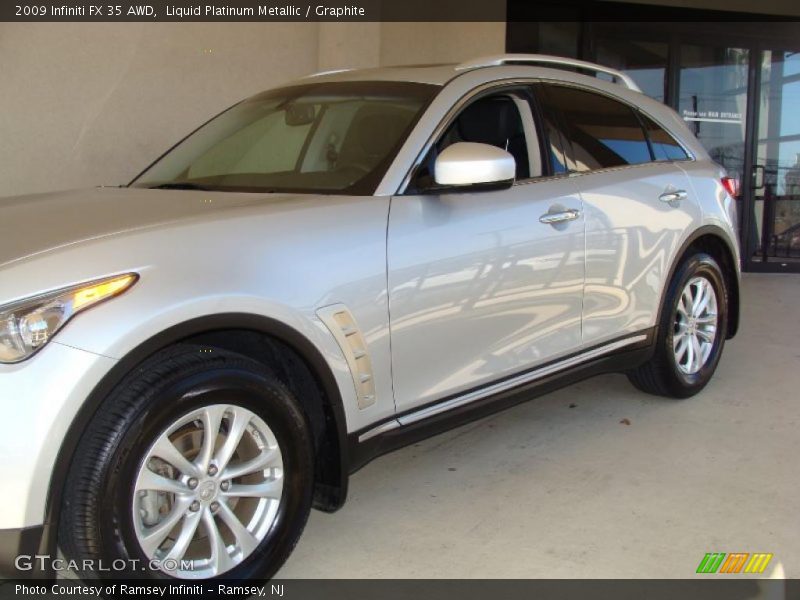 Liquid Platinum Metallic / Graphite 2009 Infiniti FX 35 AWD