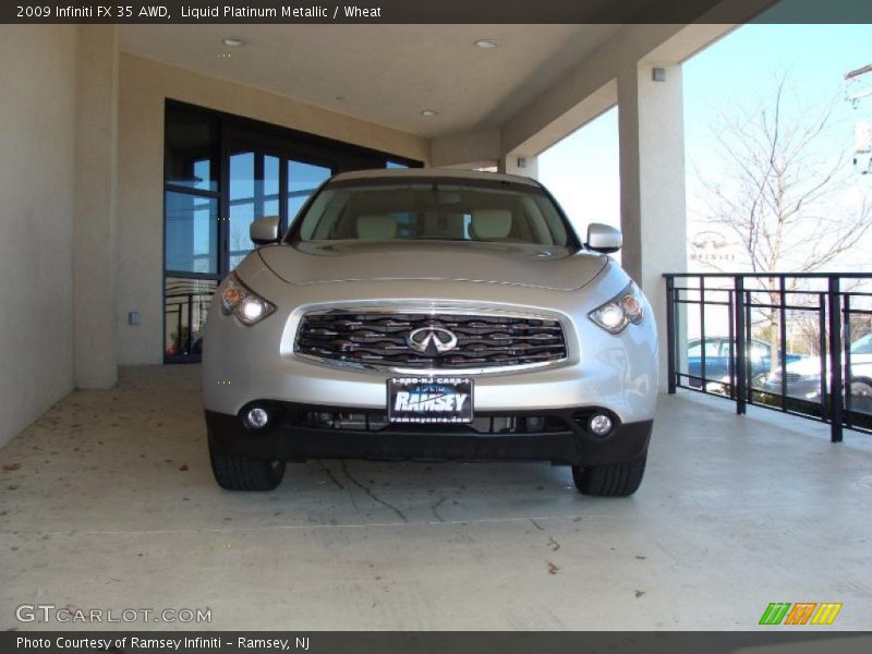 Liquid Platinum Metallic / Wheat 2009 Infiniti FX 35 AWD