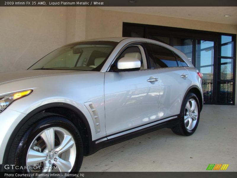 Liquid Platinum Metallic / Wheat 2009 Infiniti FX 35 AWD