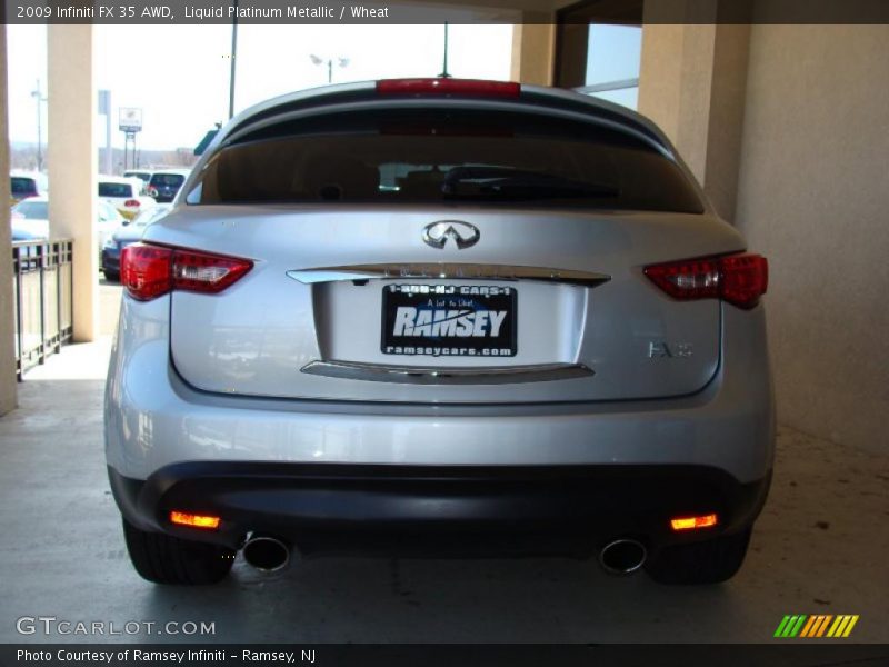 Liquid Platinum Metallic / Wheat 2009 Infiniti FX 35 AWD