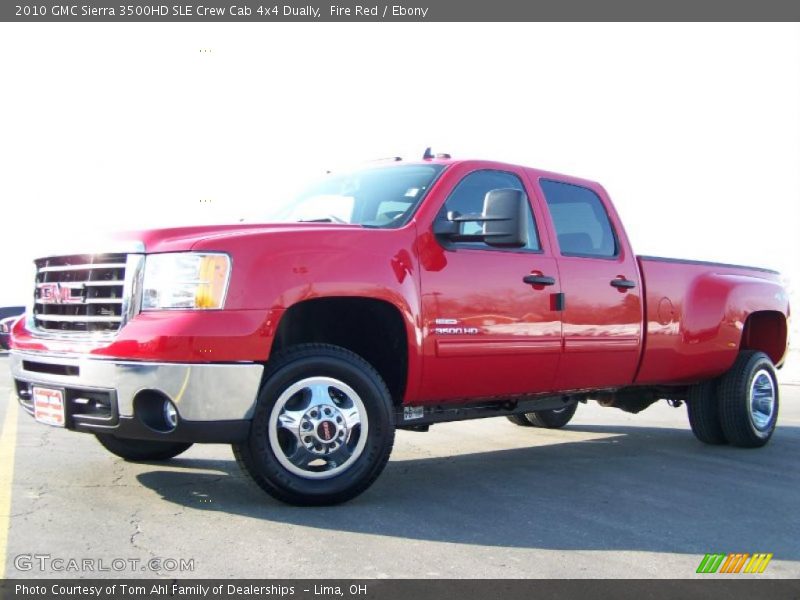 Fire Red / Ebony 2010 GMC Sierra 3500HD SLE Crew Cab 4x4 Dually