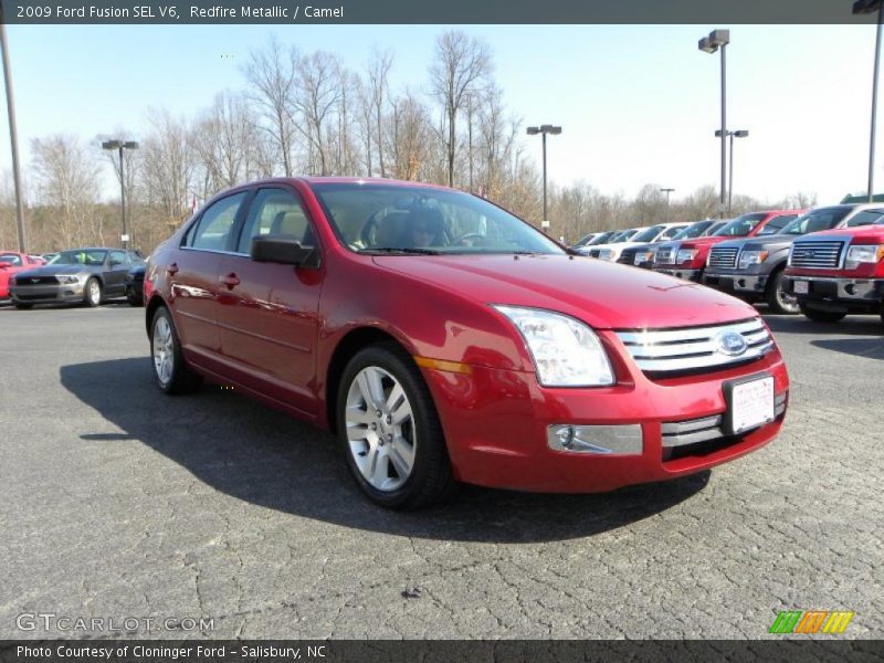 Redfire Metallic / Camel 2009 Ford Fusion SEL V6