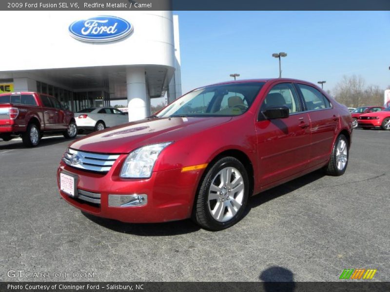 Redfire Metallic / Camel 2009 Ford Fusion SEL V6