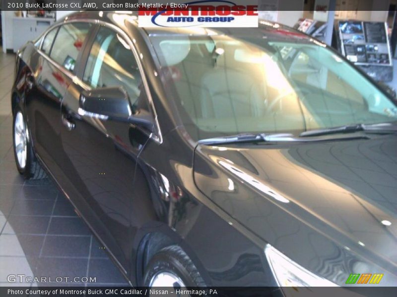 Carbon Black Metallic / Ebony 2010 Buick LaCrosse CXL AWD