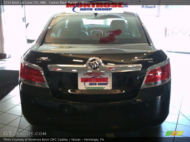 Carbon Black Metallic / Ebony 2010 Buick LaCrosse CXL AWD