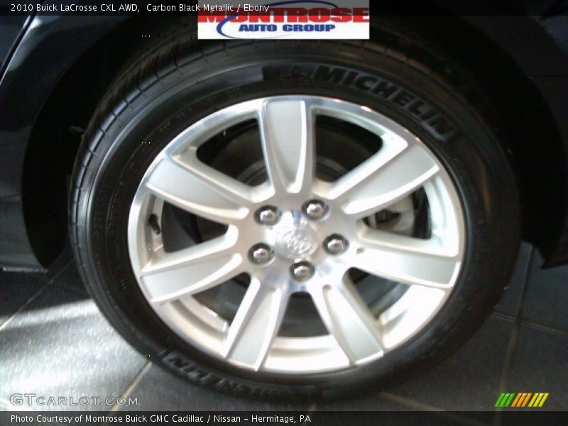 Carbon Black Metallic / Ebony 2010 Buick LaCrosse CXL AWD