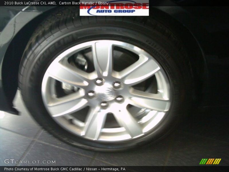 Carbon Black Metallic / Ebony 2010 Buick LaCrosse CXL AWD