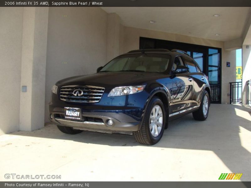 Sapphire Blue Pearl / Wheat 2006 Infiniti FX 35 AWD