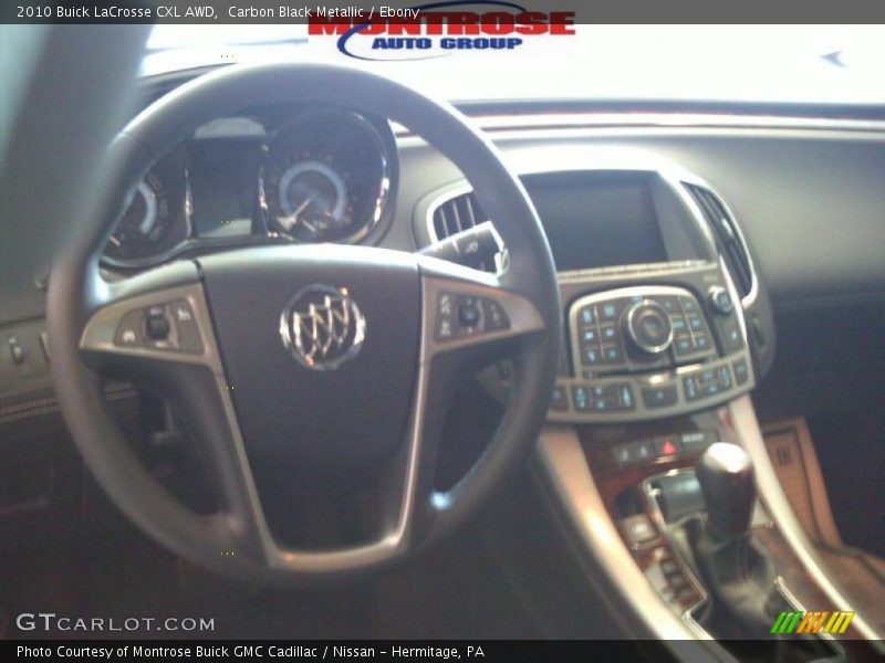 Carbon Black Metallic / Ebony 2010 Buick LaCrosse CXL AWD