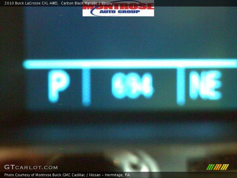 Carbon Black Metallic / Ebony 2010 Buick LaCrosse CXL AWD