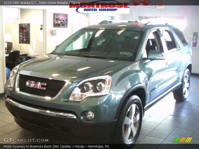 Silver Green Metallic / Ebony 2010 GMC Acadia SLT