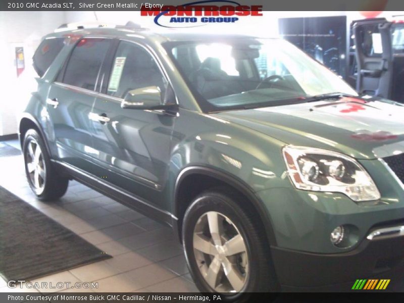 Silver Green Metallic / Ebony 2010 GMC Acadia SLT