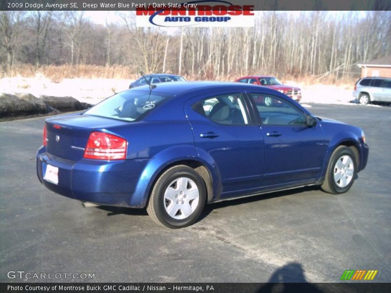 Deep Water Blue Pearl / Dark Slate Gray 2009 Dodge Avenger SE