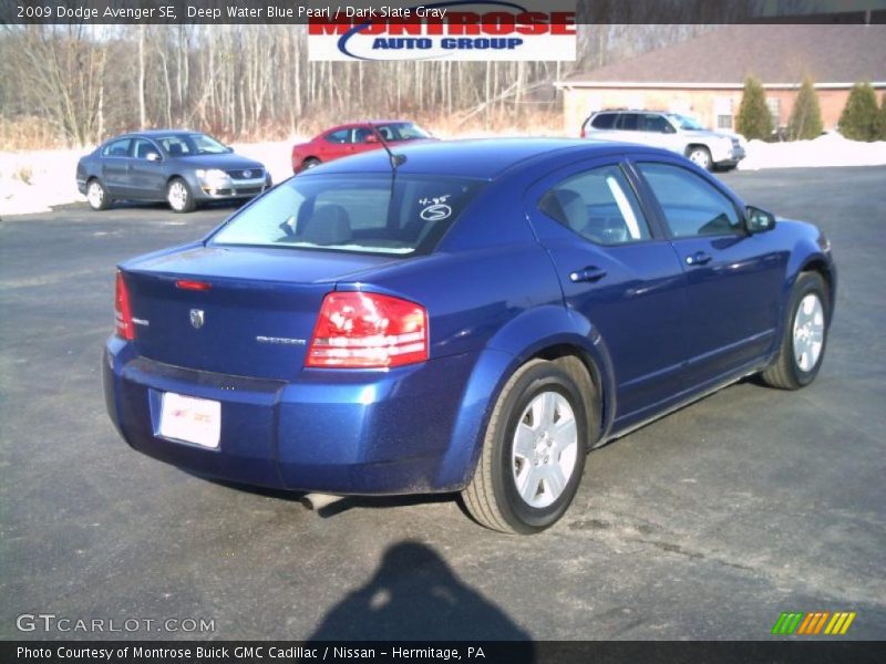 Deep Water Blue Pearl / Dark Slate Gray 2009 Dodge Avenger SE