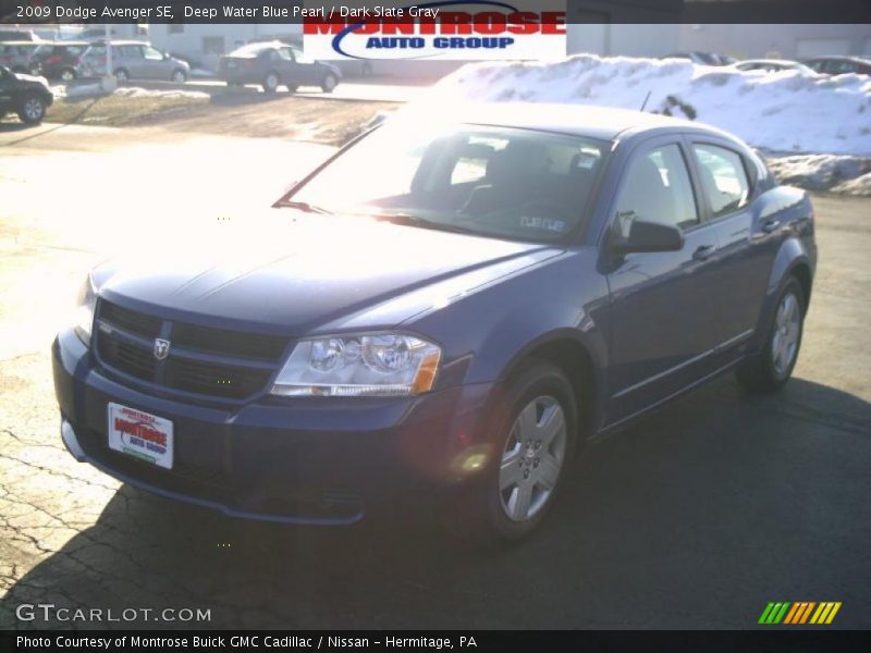 Deep Water Blue Pearl / Dark Slate Gray 2009 Dodge Avenger SE
