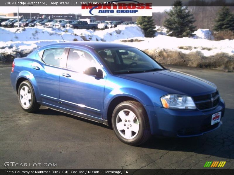 Deep Water Blue Pearl / Dark Slate Gray 2009 Dodge Avenger SE