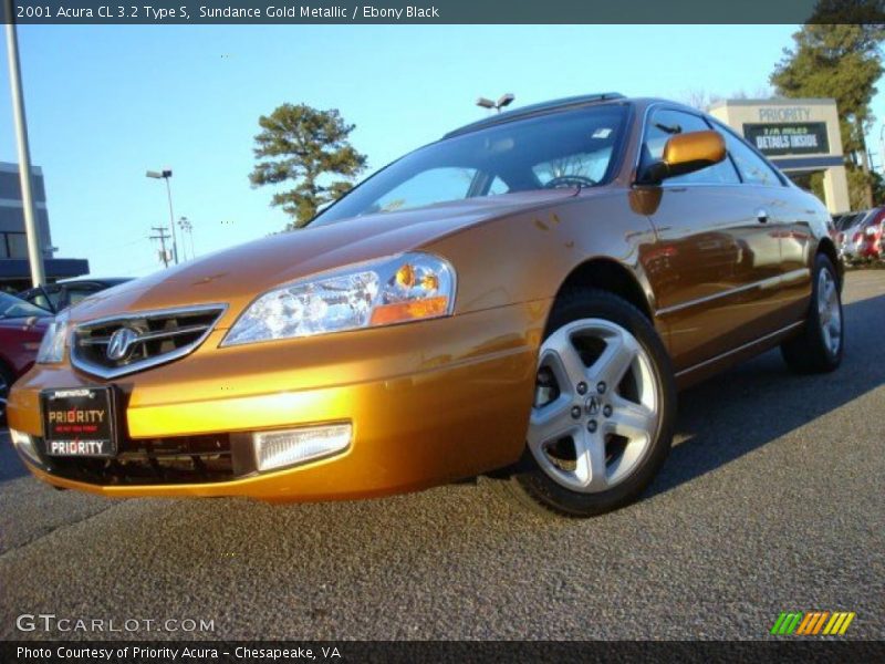 Sundance Gold Metallic / Ebony Black 2001 Acura CL 3.2 Type S