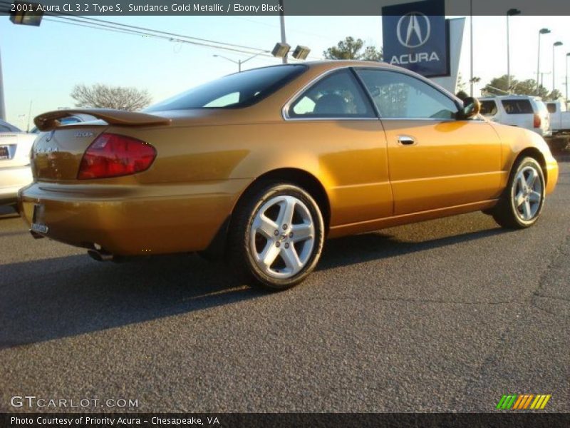 Sundance Gold Metallic / Ebony Black 2001 Acura CL 3.2 Type S