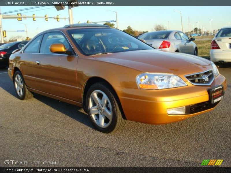 Sundance Gold Metallic / Ebony Black 2001 Acura CL 3.2 Type S