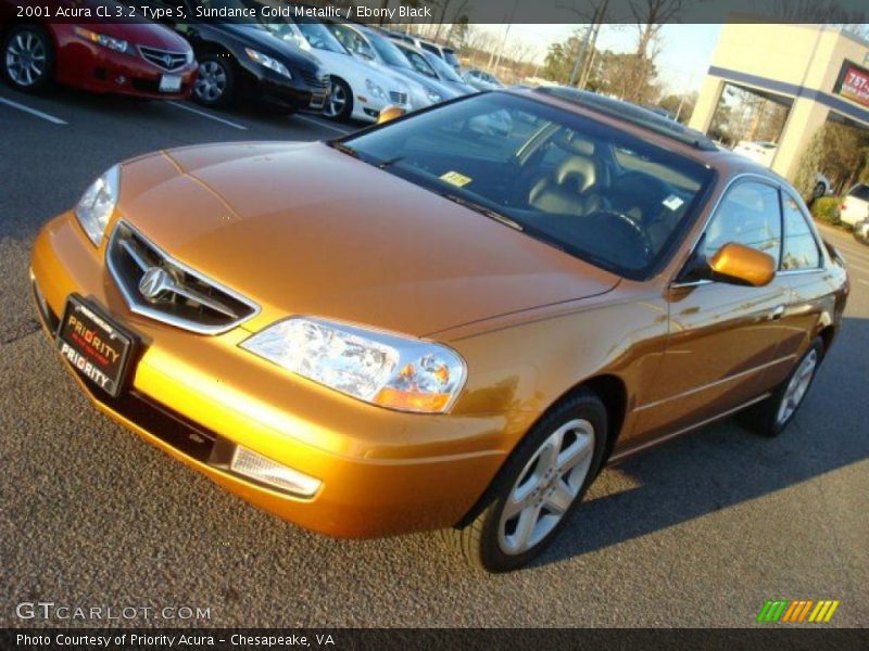Sundance Gold Metallic / Ebony Black 2001 Acura CL 3.2 Type S