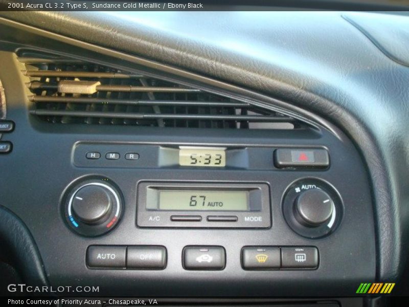 Sundance Gold Metallic / Ebony Black 2001 Acura CL 3.2 Type S