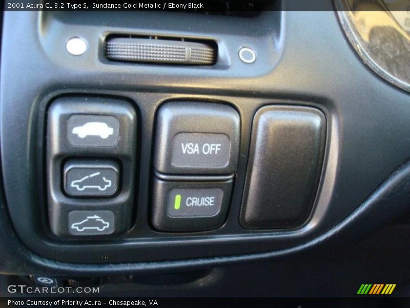 Sundance Gold Metallic / Ebony Black 2001 Acura CL 3.2 Type S