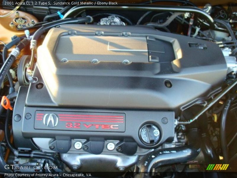 Sundance Gold Metallic / Ebony Black 2001 Acura CL 3.2 Type S