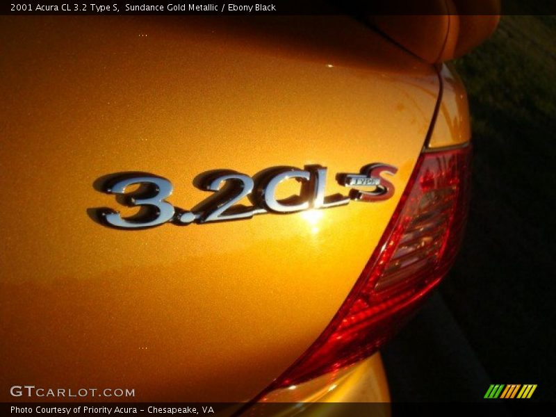 Sundance Gold Metallic / Ebony Black 2001 Acura CL 3.2 Type S