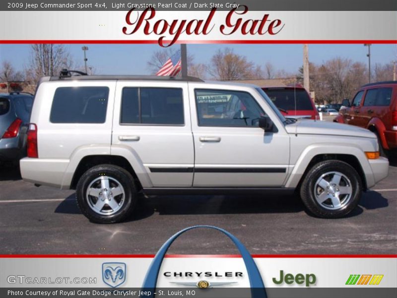Light Graystone Pearl Coat / Dark Slate Gray 2009 Jeep Commander Sport 4x4