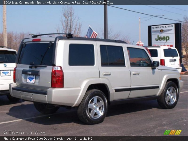 Light Graystone Pearl Coat / Dark Slate Gray 2009 Jeep Commander Sport 4x4