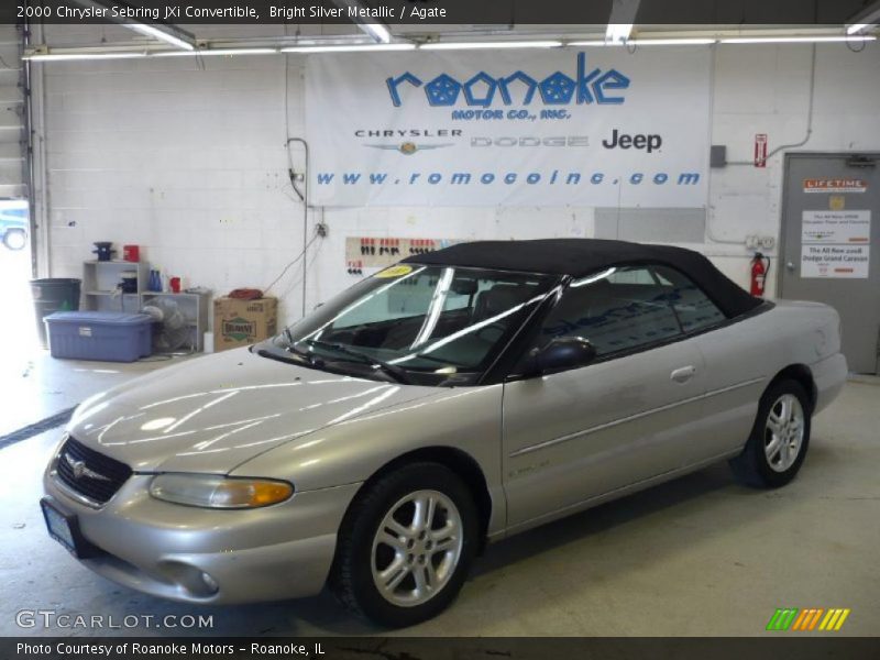 Bright Silver Metallic / Agate 2000 Chrysler Sebring JXi Convertible