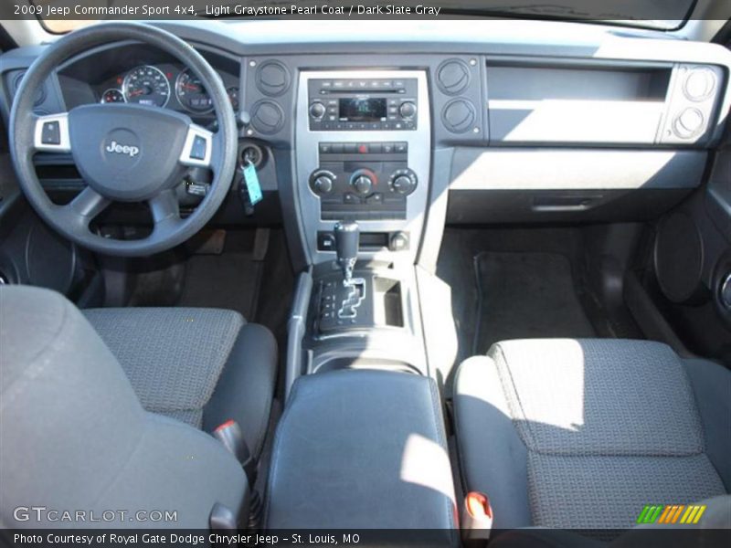 Light Graystone Pearl Coat / Dark Slate Gray 2009 Jeep Commander Sport 4x4