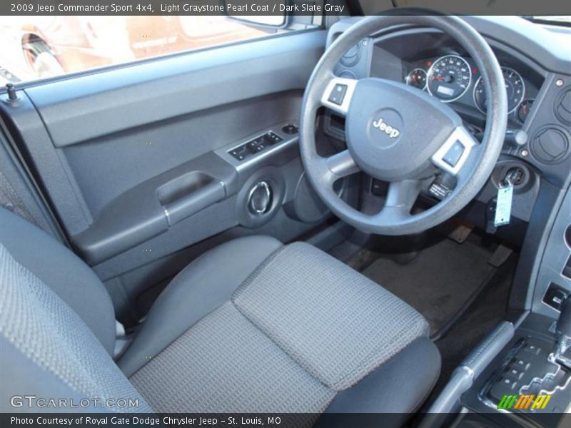 Light Graystone Pearl Coat / Dark Slate Gray 2009 Jeep Commander Sport 4x4