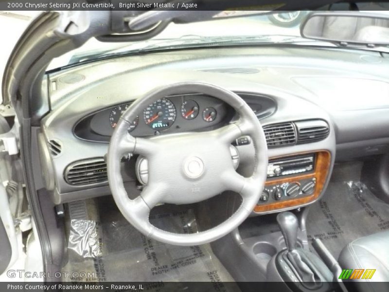 Bright Silver Metallic / Agate 2000 Chrysler Sebring JXi Convertible