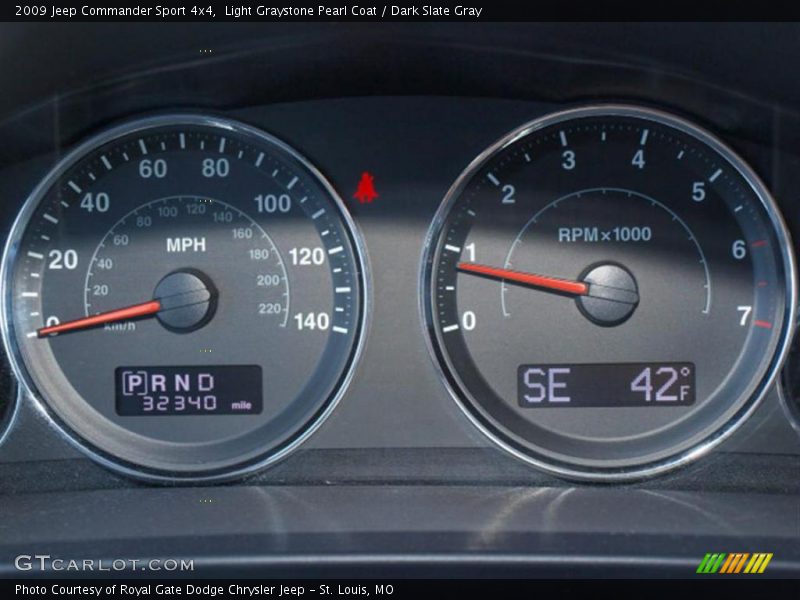 Light Graystone Pearl Coat / Dark Slate Gray 2009 Jeep Commander Sport 4x4