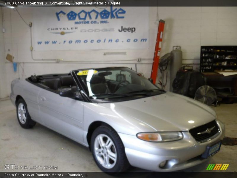 Bright Silver Metallic / Agate 2000 Chrysler Sebring JXi Convertible