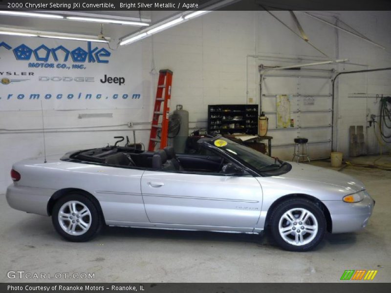 Bright Silver Metallic / Agate 2000 Chrysler Sebring JXi Convertible