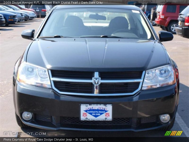 Brilliant Black Crystal Pearl / Dark Slate Gray 2009 Dodge Avenger R/T