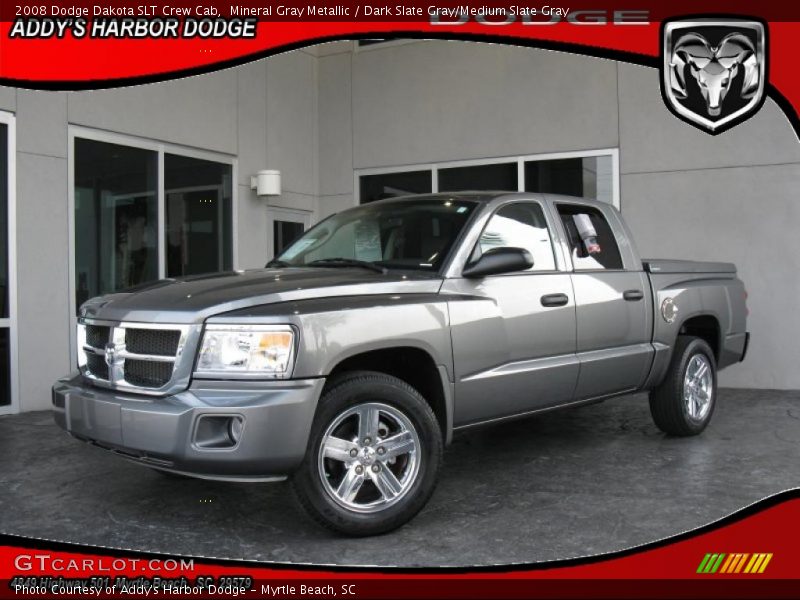 Mineral Gray Metallic / Dark Slate Gray/Medium Slate Gray 2008 Dodge Dakota SLT Crew Cab