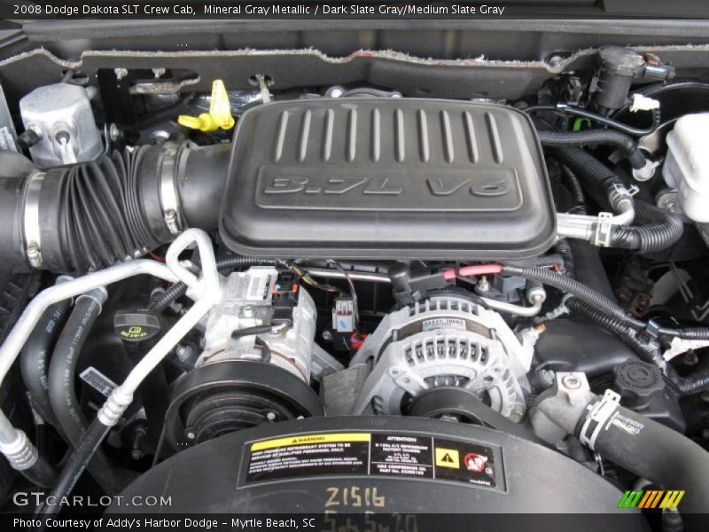 Mineral Gray Metallic / Dark Slate Gray/Medium Slate Gray 2008 Dodge Dakota SLT Crew Cab