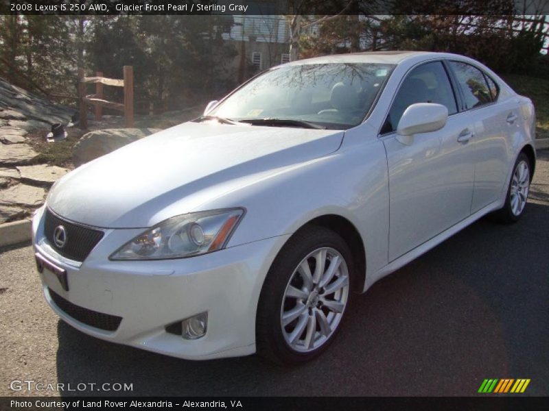Glacier Frost Pearl / Sterling Gray 2008 Lexus IS 250 AWD