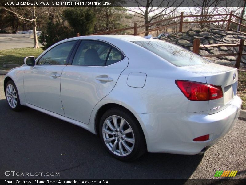 Glacier Frost Pearl / Sterling Gray 2008 Lexus IS 250 AWD