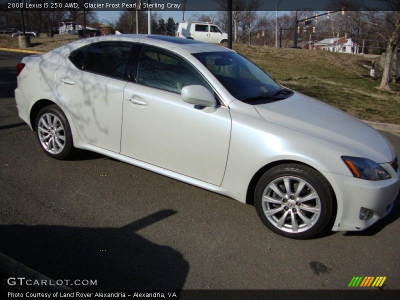 Glacier Frost Pearl / Sterling Gray 2008 Lexus IS 250 AWD