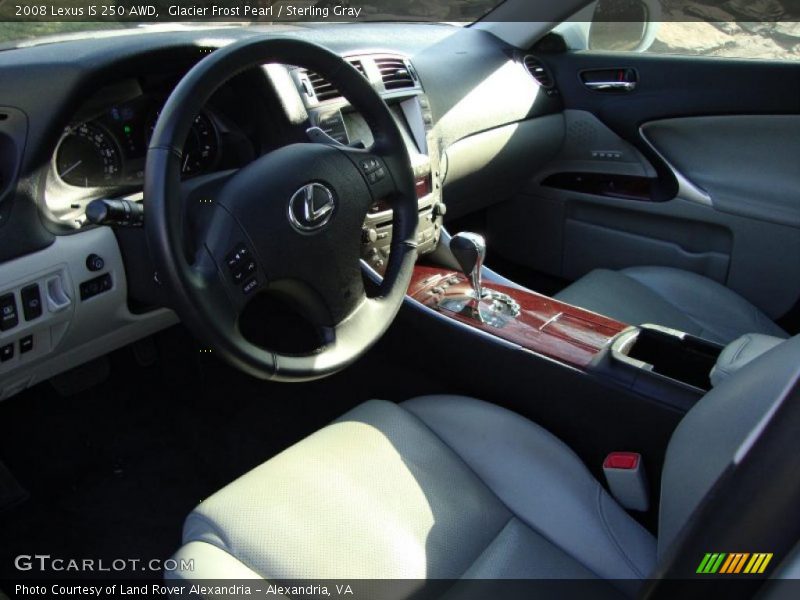 Glacier Frost Pearl / Sterling Gray 2008 Lexus IS 250 AWD