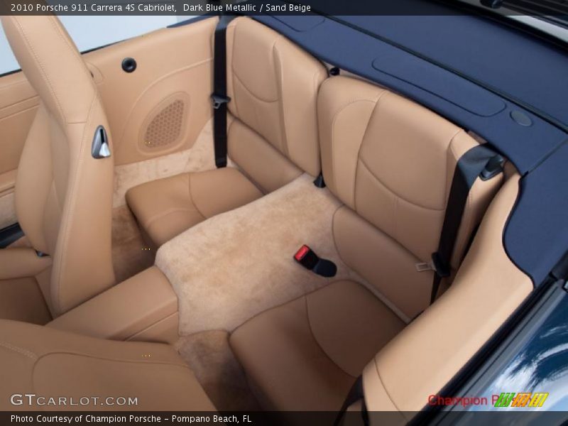 Dark Blue Metallic / Sand Beige 2010 Porsche 911 Carrera 4S Cabriolet