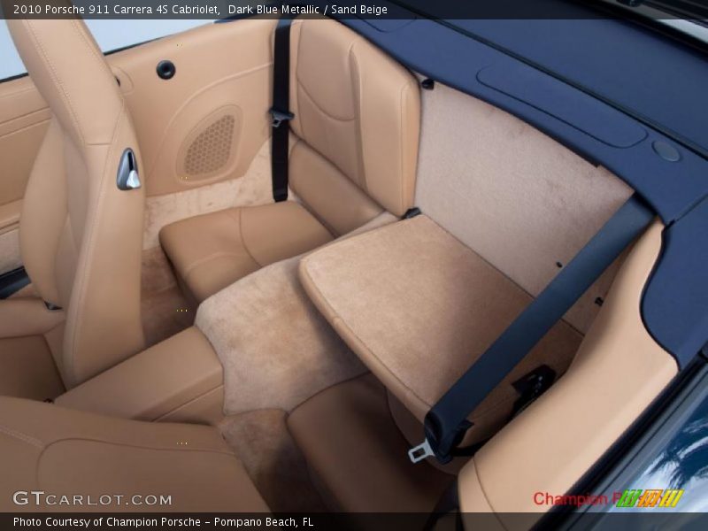 Dark Blue Metallic / Sand Beige 2010 Porsche 911 Carrera 4S Cabriolet
