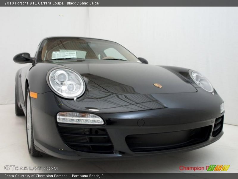 Black / Sand Beige 2010 Porsche 911 Carrera Coupe