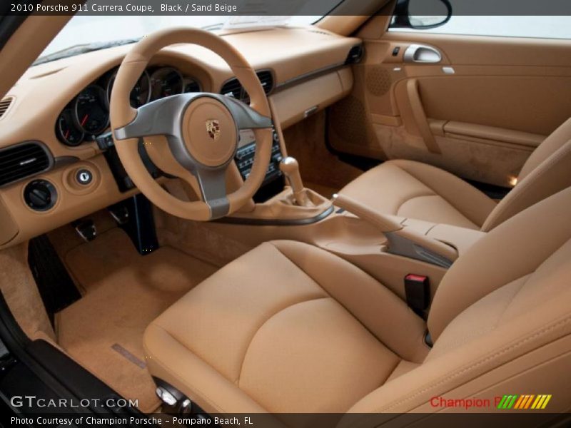 Black / Sand Beige 2010 Porsche 911 Carrera Coupe